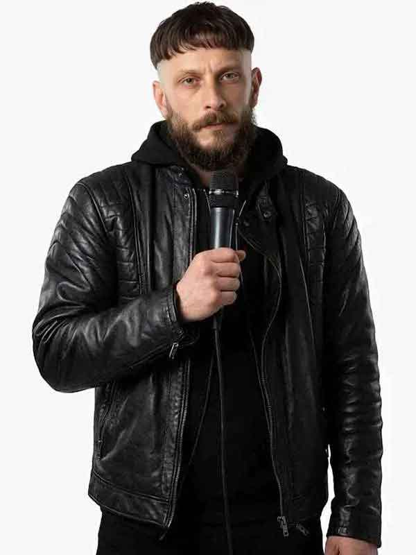 Shop Richard Gadd Half Man Leather Jacket