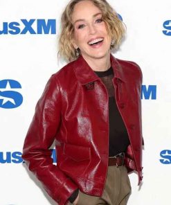 Shop Sharon Stone SiriusXM Studios 2026 Red Jacket
