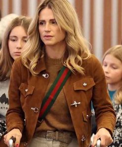 Shop Street Style 2026 Michelle Hunziker Brown Jacket