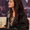 Buy Movie-The-Drew-Barrymore-Show-2026-Anne-Hathaway-Black-Leather-Jacket