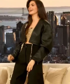 Buy The-Drew-Barrymore-Show-2026-Anne-Hathaway-Leather-Jacket
