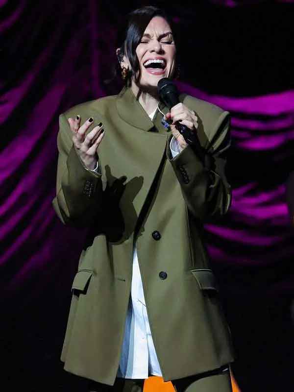 Buy The London Palladium Jessie J Olive Blazer Coat