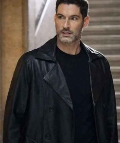 Shop CIA Tom Ellis Black Leather Jacket