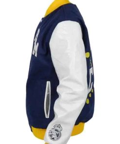 Shop Unisex Real Madrid CF Blue and White Jacket