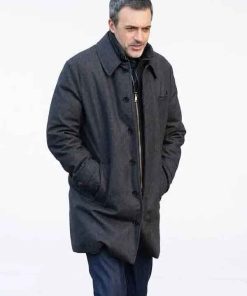 Shop Vincent Riley Law and Order Grey Wool Coat