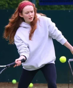 Buy London-2026-Sadie-Sink-Grey-Hoodie