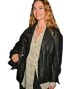 Buy 2026-Black-Lily-James-Leather-Jacket