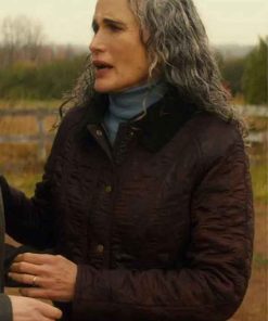 Buy Andie MacDowell The Way Home S04 Del Landry Burgundy Quilted Jacket