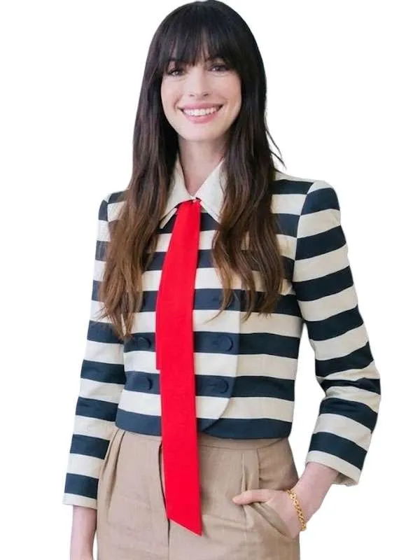 Buy Anne-Hathaway-The-Devil-Wears-Prada-2-Premiere-Striped-Jacket