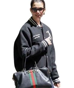 Buy Anne Hathaway 2026 Black Varsity Jacket