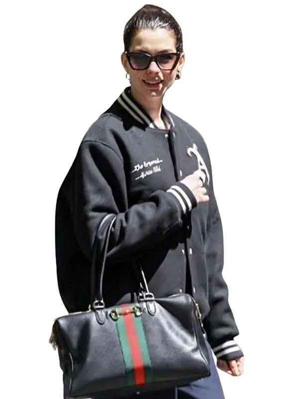 Buy Anne Hathaway 2026 Black Varsity Jacket