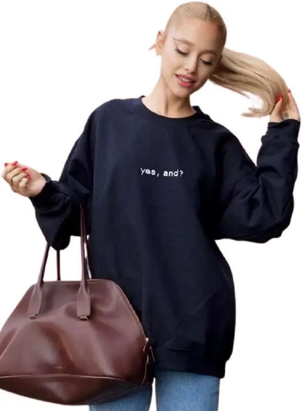 Buy Ariana-Grande-Yes-And-Black-Sweatshirt