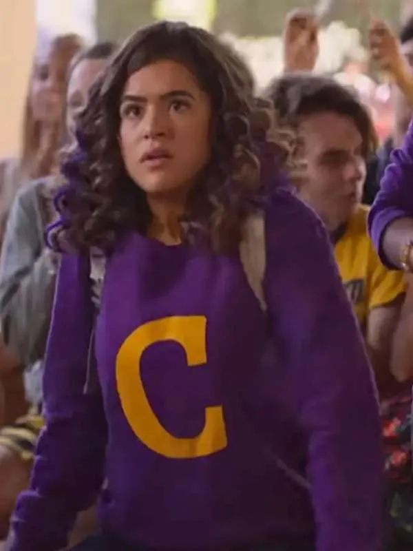 Shop Back-to-15-Maisa-Silva-C-Letter-Purple-Sweatshirt