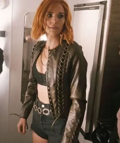 Buy Belle-Skinner-Marshals-Brown-Leather-Jacket