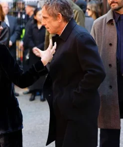 Shop Ben-Stiller-Off-Weeks-Black-Wool-Coat