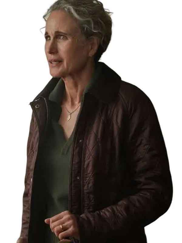 Shop Andie MacDowell The Way Home Del Landry Burgundy Jacket