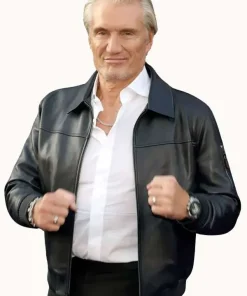 Buy Dolph-Lundgren-Masters-Of-The-Universe-Premiere-Night-Black-Leather-Bomber-Jacket