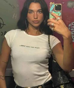 Buy Dua Lipa Show Me Your Books White T-Shirt