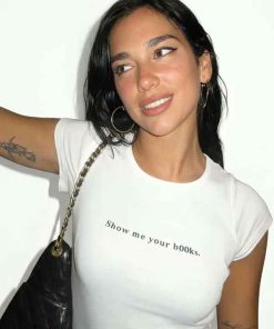Shop Dua Lipa Show Me Your Books T-Shirt