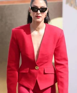 Shop Rebecca-Mir-79th-Cannes-Film-Festival-Red-Blazer