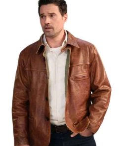Shop Found S02 Brett Dalton Brown Leather Jacket