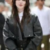 Buy Her-Private-Hell-Photocall-Cannes-Sophie-Thatcher-Black-Leather-Jacket