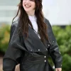 Shop Her-Private-Hell-Photocall-Cannes-2026-Sophie-Thatcher-Black-Leather-Jacket