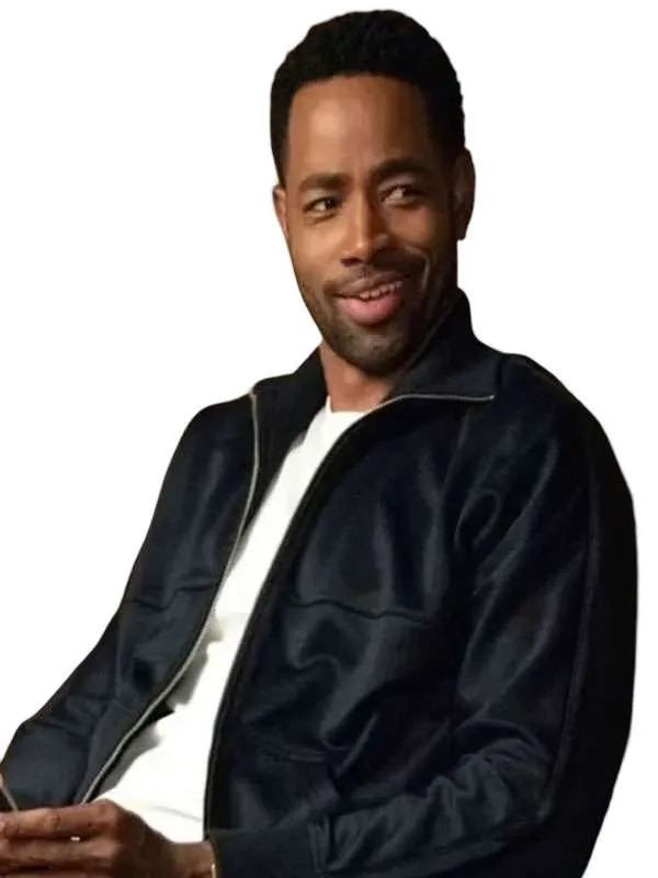 Shop Jay-Ellis-The-Rookie-North-S01-Black-Black-Track-Jacket