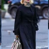 Buy Jessica-Chastain-NYC-Wall-Street-Black-Cotton-Coat