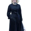 Shop Jessica-Chastain-NYC-Wall-Street-Black-Coat
