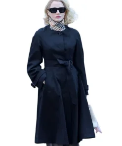 Shop Jessica-Chastain-NYC-Wall-Street-Black-Coat