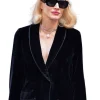 Shop Jessica-Chastain-The-Off-Weeks-Velvet-Blazer