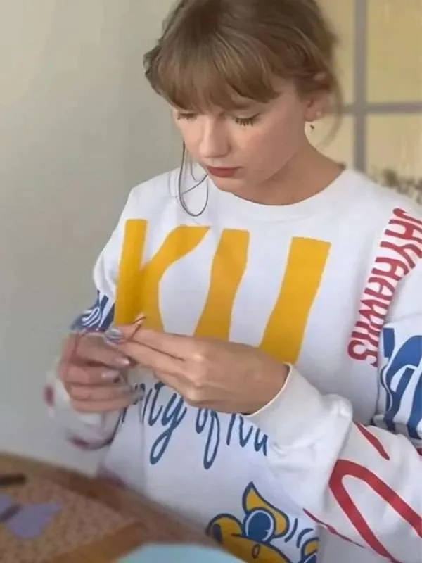 Shop University-Of-Kansas-Taylor-Swift-Kansas-Jayhawks-Sweatshirt