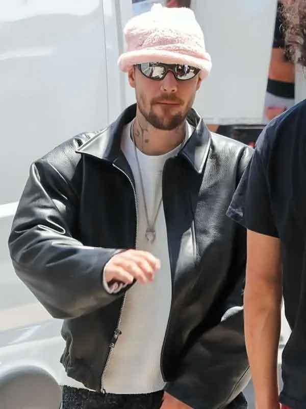 Shop LA Justin Bieber Black Leather Jacket
