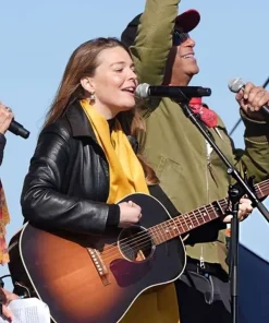 Buy Maggie-Rogers-2026-Black-Leather-Coat