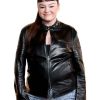 Buy Megan Stalter Hacks Premiere Black Leather Jacket