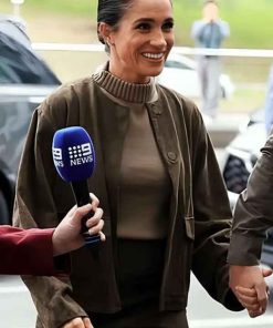 Buy Meghan Australia Visit Markle Suede Jacket