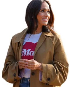 Shop Meghan-Markle-2026-Brown-Cotton-Coat
