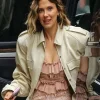 Buy 2026-Millie-Bobby-Brown-Beige-Cotton-Jacket