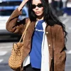 Shop 2026-Zoe-Kravitz-Brown-Suede-Leather-Jacket