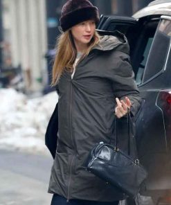 Buy New York City 2026 Jennifer Lawrence Grey Hooded Coat