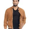 Buy Nathan-Mitchell-Cannes-Film-Festival-2026-Brown-Suede-Jacket