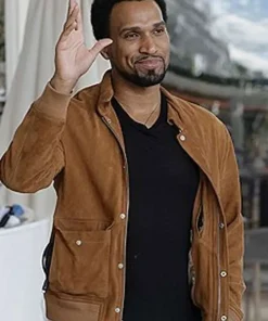 Shop Nathan-Mitchell-Cannes-Film-Festival-2026-Brown-Jacket