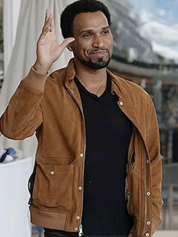 Shop Nathan-Mitchell-Cannes-Film-Festival-2026-Brown-Jacket