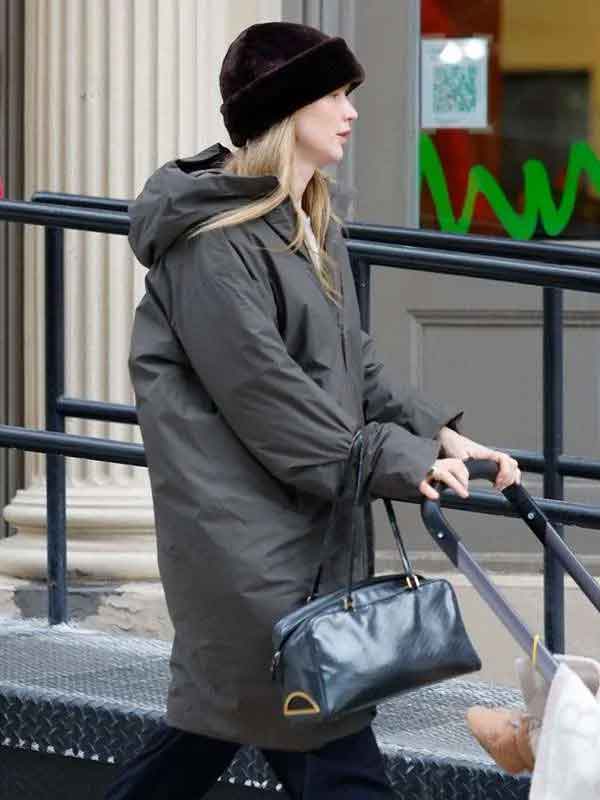 Shop NYC Jennifer Lawrence Grey Coat