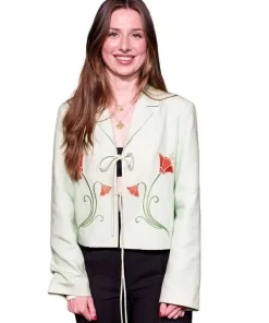 Buy Outrageous-Movie-Premiere-2025-Ellie-Heydon-Green-Floral-Jacket
