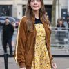 Shop PFW Barbara Palvin Brown Jacket