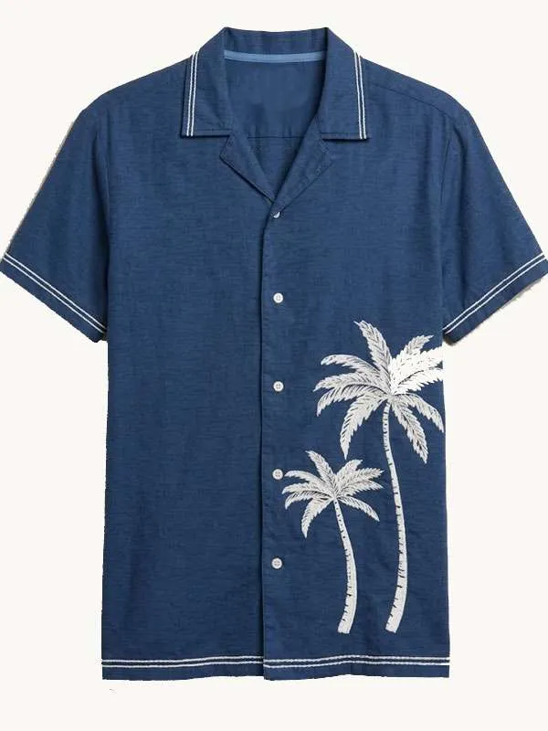 Buy Perfect-Match-Nick-Lachey-Palm-Tree-Blue-Shirt