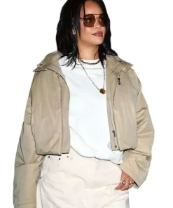 Shop Rza-Birthday-Party-2026-Rihanna-Beige-Cotton-Jacket