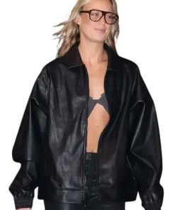 Shop Sophie Cunningham 2026 Black Leather Jacket